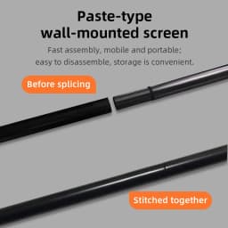 150 Inch 16:9 Wall Mount Projector Screen Polyester Fabric 4K HD Projection Screen For Home Cinema Office Meeting