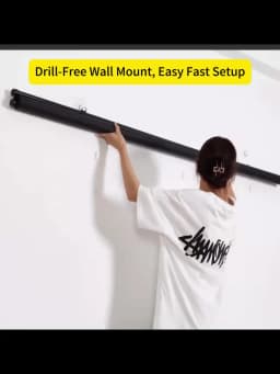 150 Inch 16:9 Wall Mount Projector Screen Polyester Fabric 4K HD Projection Screen For Home Cinema Office Meeting