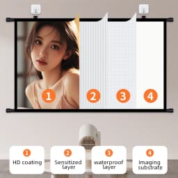 150 Inch 16:9 Wall Mount Projector Screen Polyester Fabric 4K HD Projection Screen For Home Cinema Office Meeting