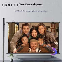 Xiaohui No-hole wall-mounted projection screen metal projection screen home projection screen 60-133 inches
