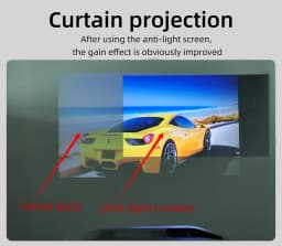 LEJIADA New 16:9 Anti-Light Easy Installation Free Projector Screen Metal Grey Portable ±30° Wide Viewing Angle Home 60-133 Inch