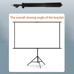 Tripod Projector Screen with Stand 84/100 Inch 16:9 White Foldable Portable Projection Screen for Home Office Outdoor Movie