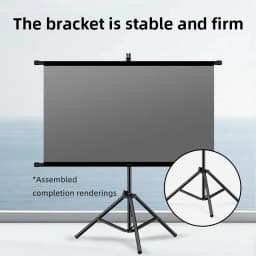 Projector Screen With Stand Metal Grey Anti-Light 84/100 inch For Home Theater Outdoor Bracket Projection Screen