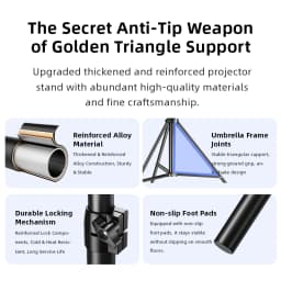 16:9 Single Bracket Wall Mount 2-in-1 Projector Screen 160° Viewing Angle Indoor Outdoor 60/72/84/100/120 Inch with Clips