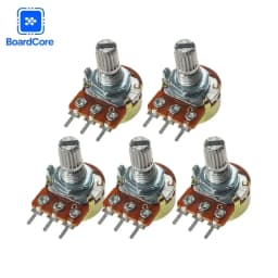 5/10PCS WH148 Potentiometer 15mm Shaft 3Pin B1K B5K B10K B20K B50K B100K B500K Linear Audio Volume Control with Nuts & Washers