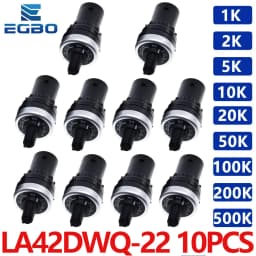 10PCS LA42DWQ-22 Rotary Potentiometer Resistance Switch Converter, 500K, 200K, 100K, 50K, 20K,10K, 5K, 2K, 1K