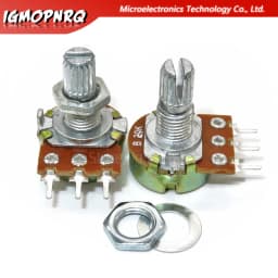 100pcs WH148 Potentiometer 3PIN 15mm Shaft With Nuts And Washers WH148 B1K B2K B5K B10K B20K B50K B100K B250K B500K B1M