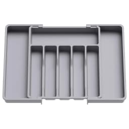 UpgradedAdjustable Cutlery Drawer Organizer Plastic Divided Storage Tray Space Saving Holder for Kitchen Knives Spoons Tableware