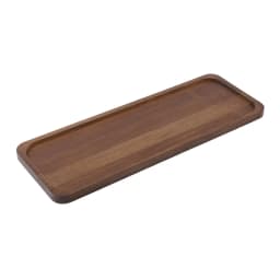 Vanity Trays Bathroom Counter Trays, Bamboo Soap Dispenser Tray Multi Use Bathroom Organizer for Perfume Candle Jewelry