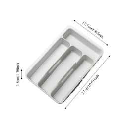 Kitchen Drawer Organizer Adjustable Divider Storage Box for Utensils Cutlery Knife Fork Spoon Chopsticks Cabinet Built In Tray
