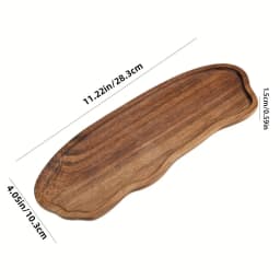 Bathroom Sink Tray, Acacia Wood Scented Candle Tray, Solid Wood Tray, Suitable for Dressing Table, Bathroom, Small Decorative Wo