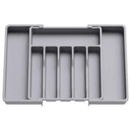 1pc Silverware Drawer Organizer Adjustable Flatware Tableware Organizer Expandable Plastic Utensil Tray for Spoons Forks Knives