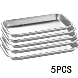 1/2/5pcs Stainless Steel Kitchen Tray Storage Tray Dental Medical Tool Nail Tattoo Dental Medical Tray Dish Jewelry Storage
