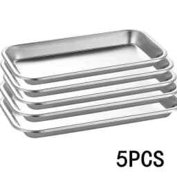 1/2/5pcs Stainless Steel Kitchen Tray Storage Tray Dental Medical Tool Nail Tattoo Dental Medical Tray Dish Jewelry Storage