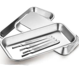 1/2/5pcs Stainless Steel Kitchen Tray Storage Tray Dental Medical Tool Nail Tattoo Dental Medical Tray Dish Jewelry Storage