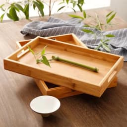 New Rectangular Storage Tray household Solid Wood Storage Plate Bamboo Water Cup Plate Dried Fruit Water Cup Plate