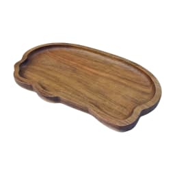 Japanese Style Storage Tray Irregular Cloud Shaped Wooden Tray For Bread Dessert Cake Coffee Tea Cup Household Organizer Plate
