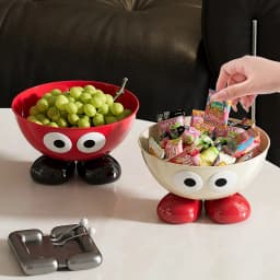 Uforu Food Grade Fruit Bowl Large Capacity Detachable Snack Container Cute Creative Fruit Tray for Kitchen Countertop