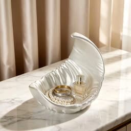 Pearl White Moon Jewelry Storage Tray, perfect for bedrooms, nightstands, vanities, living rooms, entryways, and more