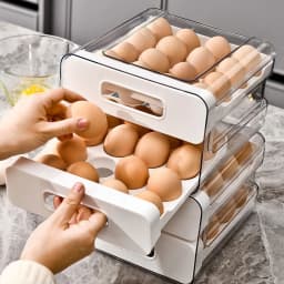 Multi Layer Drawer Egg Storage Container, Kitchen Refrigerator Special Egg Organizer Rack