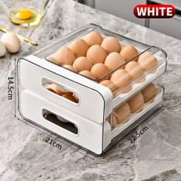Multi Layer Drawer Egg Storage Container, Kitchen Refrigerator Special Egg Organizer Rack