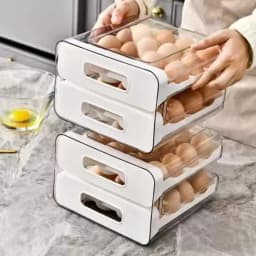 Multi Layer Drawer Egg Storage Container, Kitchen Refrigerator Special Egg Organizer Rack