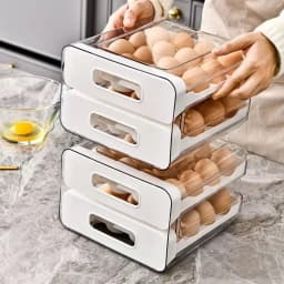 Multi Layer Drawer Egg Storage Container, Kitchen Refrigerator Special Egg Organizer Rack