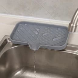 Sink Silicone Tray With Drain Soap Sponge Storage Holder Countertop Sink Scrubber Brush Soap Storage Rack Kitchen Organizer