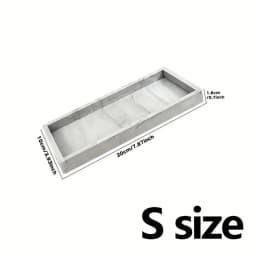 1Pc Bathroom Vanity Silicone Tray, Rectangular Dish Soap and Sponge Holder, Vanity Perfume Organizer, Makeup Ring Storage Tray