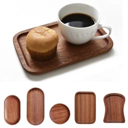 Walnut Coffee Tray Large Size Food Cup Wooden Plate Dinner Cake Bread Solid Wooden Tray Decorative Kitchen Accessories