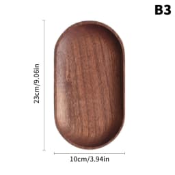 Walnut Coffee Tray Large Size Food Cup Wooden Plate Dinner Cake Bread Solid Wooden Tray Decorative Kitchen Accessories