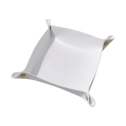 1PC 25X25CM Leather Tray Foldable Table Storage Box Jewelry Key Coin Desk Top Organizer Entryway Nightstand Home Decoration