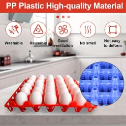 Bulk Egg Cartons, Plastic Egg Trays, Plastic Egg Boxes for Home Chicken Farmers, Stackable Egg Boxes, Can Hold 30 Eggs, Perfect for Storing, Sorting, and Transporting Eggs