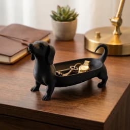 3D Printed Minimalist Dachshund Jewelry Tray — 3D Dachshund Design, Fun Instagram-Style Home Decor