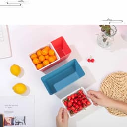 Household Double-layer Snack Box Melon Seed Box Square Drivable Fruit Tray Candy Snack Dried Fruit Tray Storage Box 