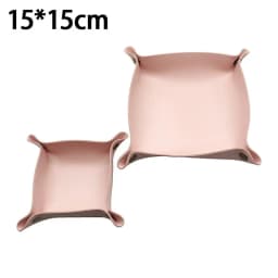 ✔PU Leather Foldable Storage Tray, Multi-Color Desk Organizer Tray for Keys, Jewelry and Small Items