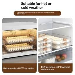 Transparent Dumpling Storage Box Airtight Refrigerator Freezer Container for Home Kitchen Organization Space Saving Design