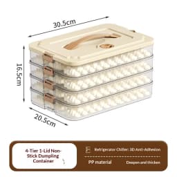 Transparent Dumpling Storage Box Airtight Refrigerator Freezer Container for Home Kitchen Organization Space Saving Design
