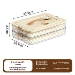 Transparent Dumpling Storage Box Airtight Refrigerator Freezer Container for Home Kitchen Organization Space Saving Design