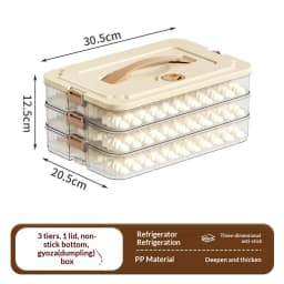Transparent Dumpling Storage Box Airtight Refrigerator Freezer Container for Home Kitchen Organization Space Saving Design