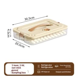 Transparent Dumpling Storage Box Airtight Refrigerator Freezer Container for Home Kitchen Organization Space Saving Design