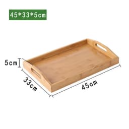 New Rectangular Storage Tray household Solid Wood Tea Tray Bamboo Water Cup Plate Dried Fruit