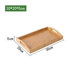 New Rectangular Storage Tray household Solid Wood Tea Tray Bamboo Water Cup Plate Dried Fruit
