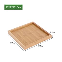 New Rectangular Storage Tray household Solid Wood Tea Tray Bamboo Water Cup Plate Dried Fruit