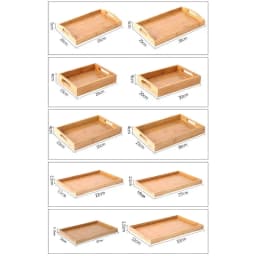 New Rectangular Storage Tray household Solid Wood Tea Tray Bamboo Water Cup Plate Dried Fruit