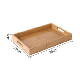 New Rectangular Storage Tray household Solid Wood Tea Tray Bamboo Water Cup Plate Dried Fruit