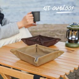 1pc Portable Camping Organizer Tray Home Travel Desktop Storage Tray For Tools Key Small Items Storage Box Foldable Outdoor Tray