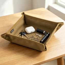 1pc Portable Camping Organizer Tray Home Travel Desktop Storage Tray For Tools Key Small Items Storage Box Foldable Outdoor Tray