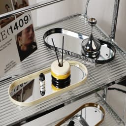 Glass Mirror Decorative Storage Tray For Makeup Dessert Plate Jewelry Necklace Bracelet Table Perfume Wedding Brides
