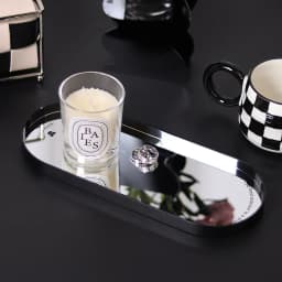 Glass Mirror Decorative Storage Tray For Makeup Dessert Plate Jewelry Necklace Bracelet Table Perfume Wedding Brides